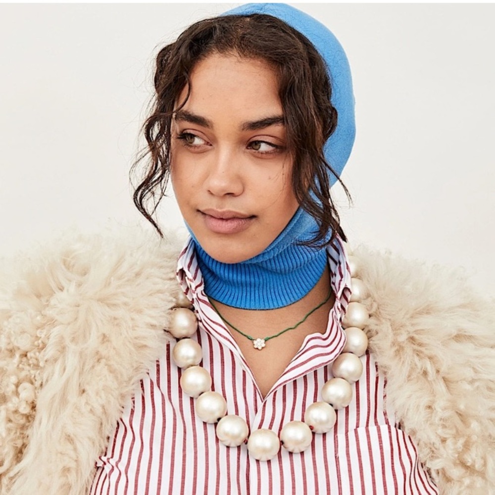 Clare V Jumbo Pearl Necklace